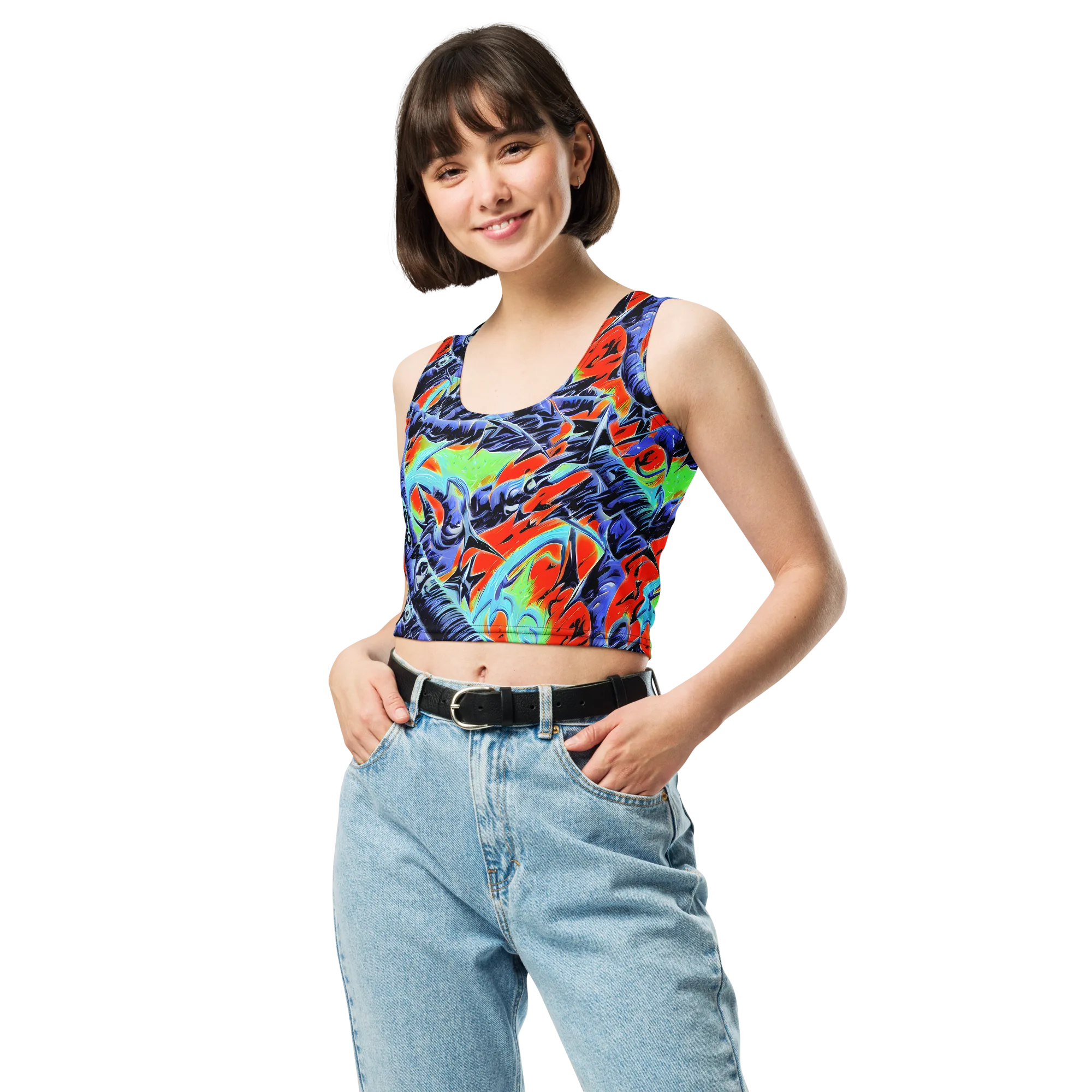 The Electric Wild on Crop Top — Front