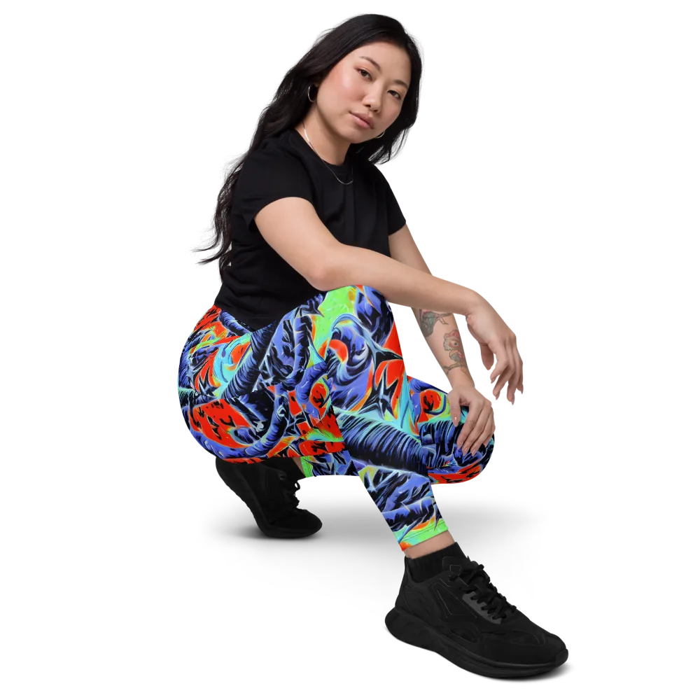 The Electric Wild on Leggings with Pockets — Right Front
