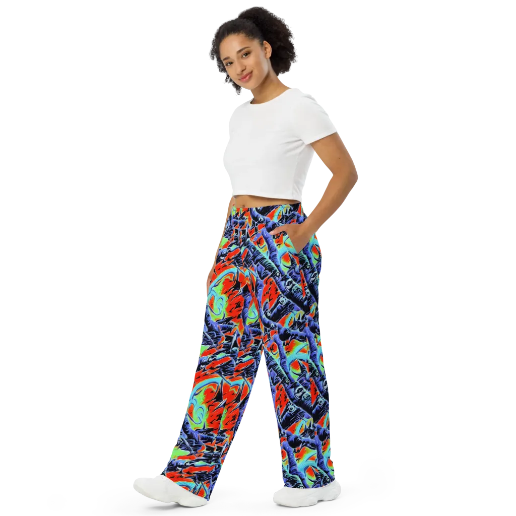 The Electric Wild on Wide-Leg Pants — Left Front