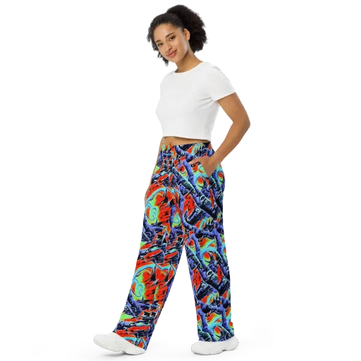 The Electric Wild on a Wide-Leg Pants