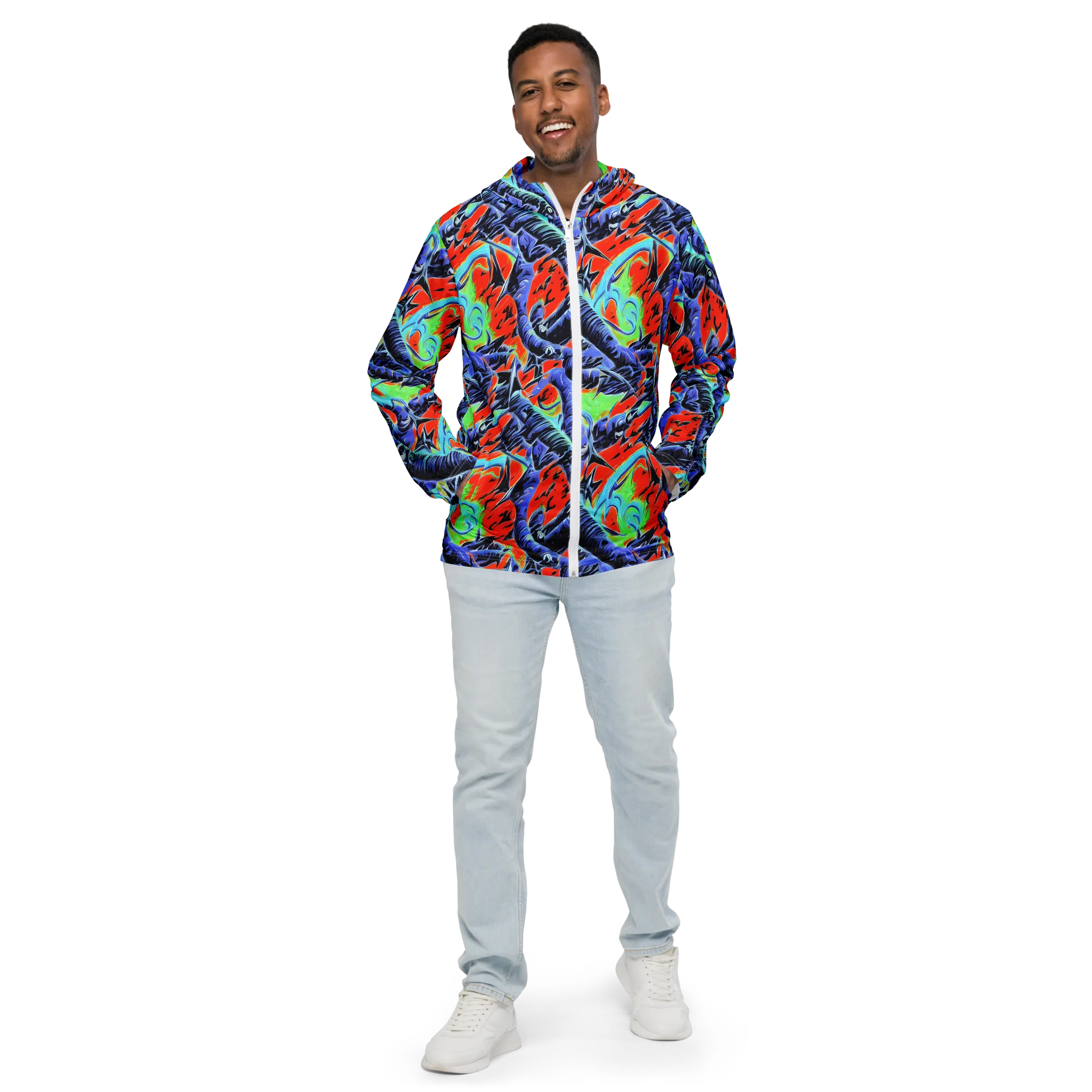 The Electric Wild on Men's Windbreaker — Front