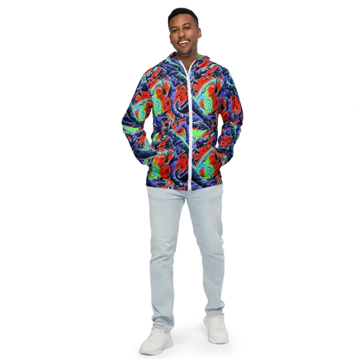 The Electric Wild on a Men's Windbreaker