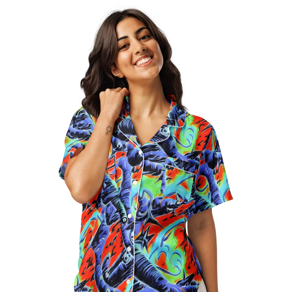 The Electric Wild on Women's Short Sleeve Pajama Top — Front
