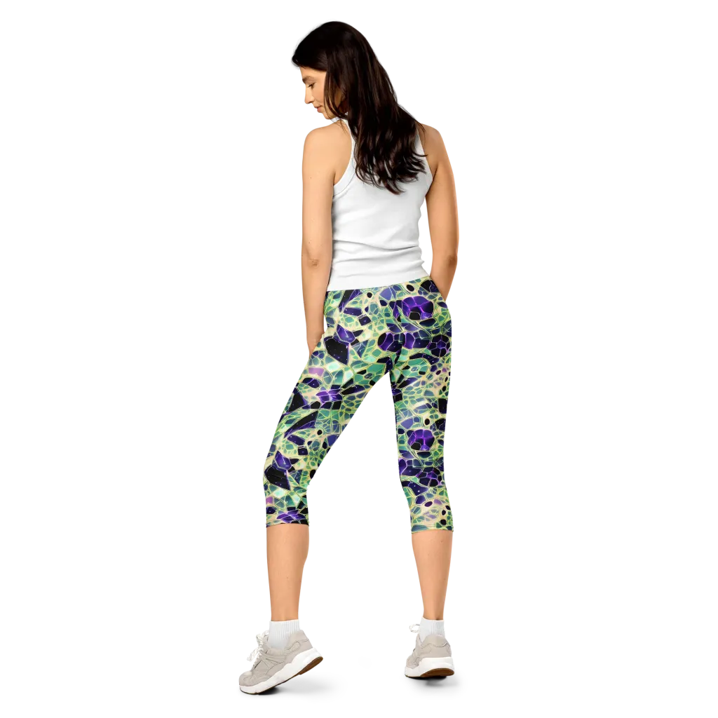 Midnight Membrane on Capri Leggings — Back