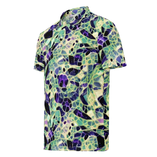 Midnight Membrane on a Men's Slim Fit Polo Shirt