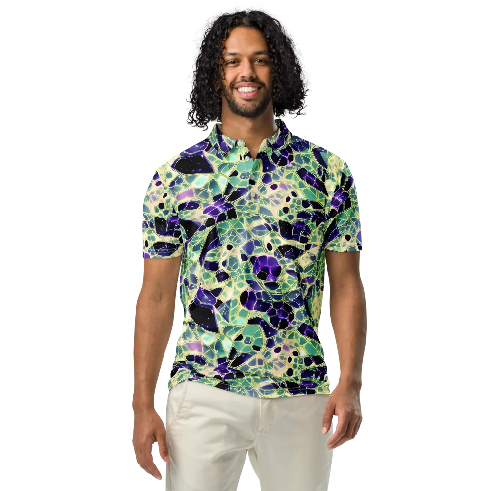 Midnight Membrane on Men's Slim Fit Polo Shirt — Front
