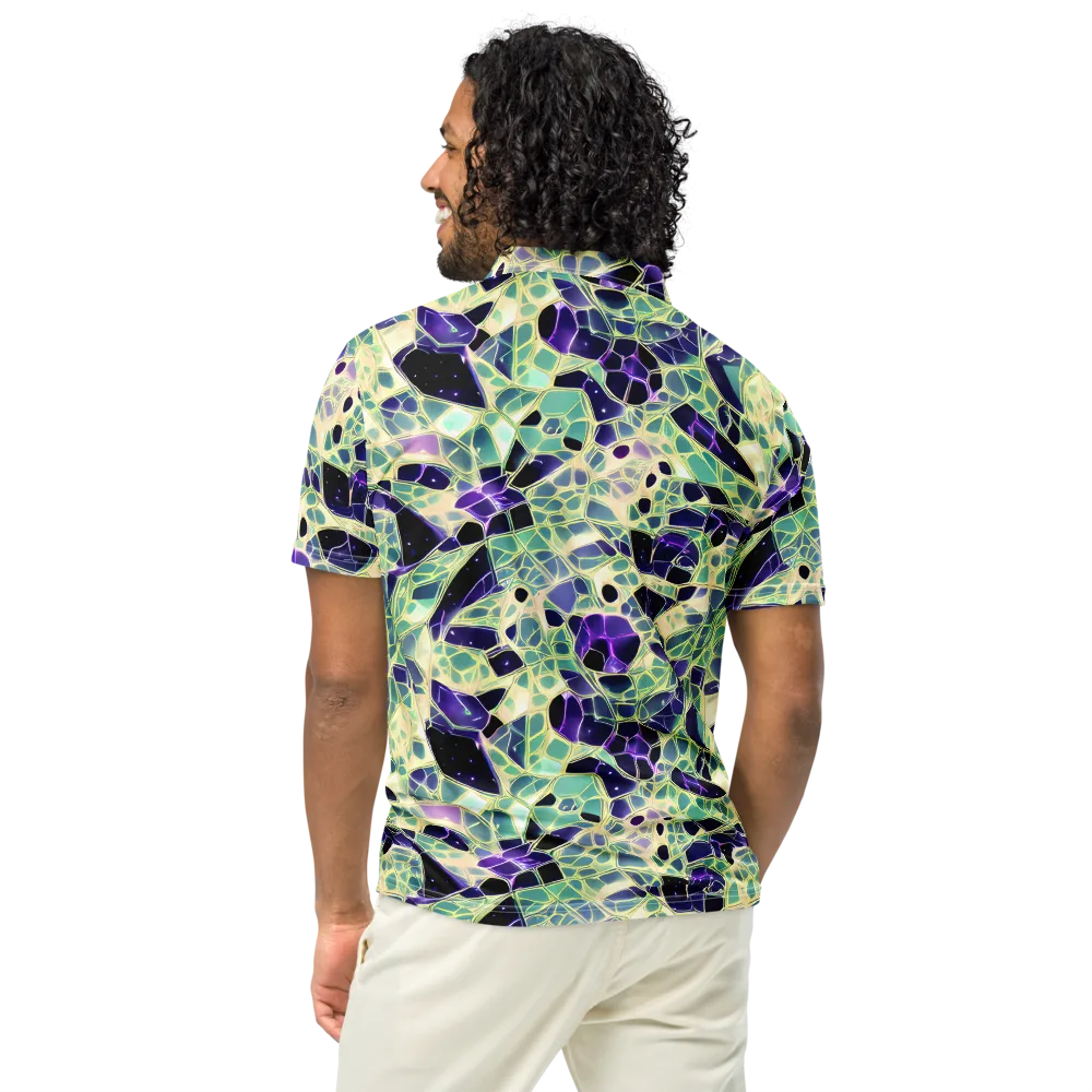 Midnight Membrane on Men's Slim Fit Polo Shirt — Back