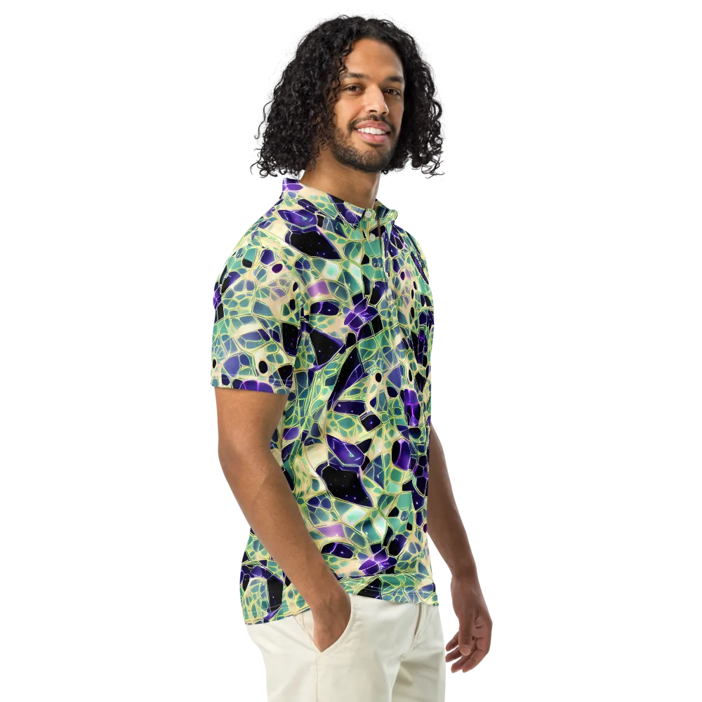 Midnight Membrane on Men's Slim Fit Polo Shirt — Right Front