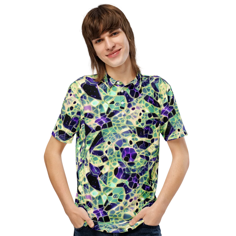 Midnight Membrane on Men's Slim Fit Polo Shirt — Front
