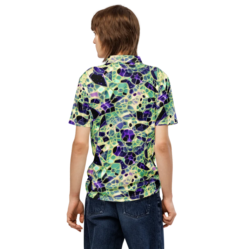 Midnight Membrane on Men's Slim Fit Polo Shirt — Back