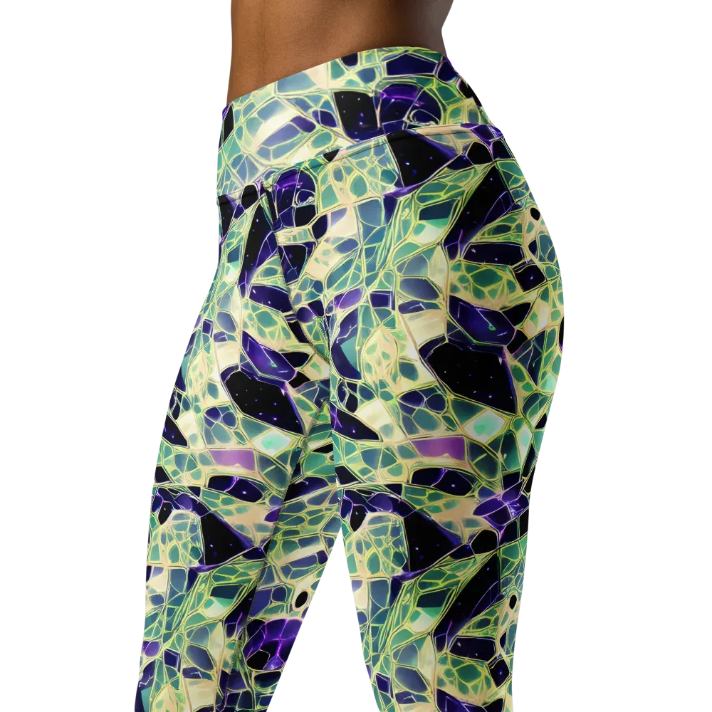 Midnight Membrane on Yoga Leggings — Left Front
