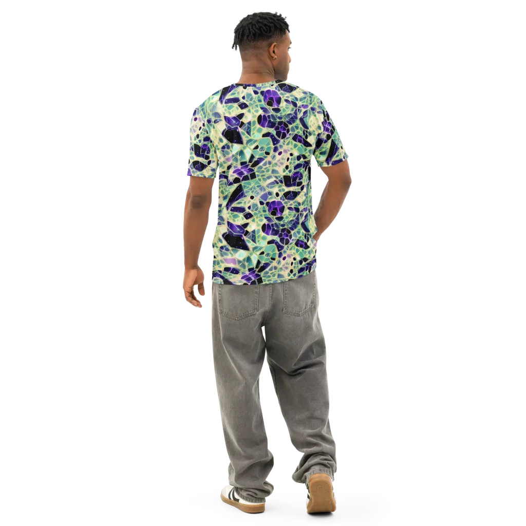 Midnight Membrane on Men's Cotton Crew Neck T-Shirt — Back