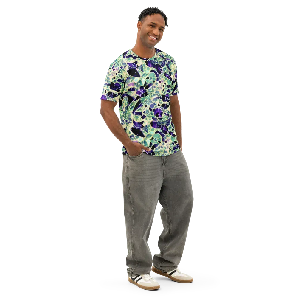 Midnight Membrane on Men's Cotton Crew Neck T-Shirt — Right Front