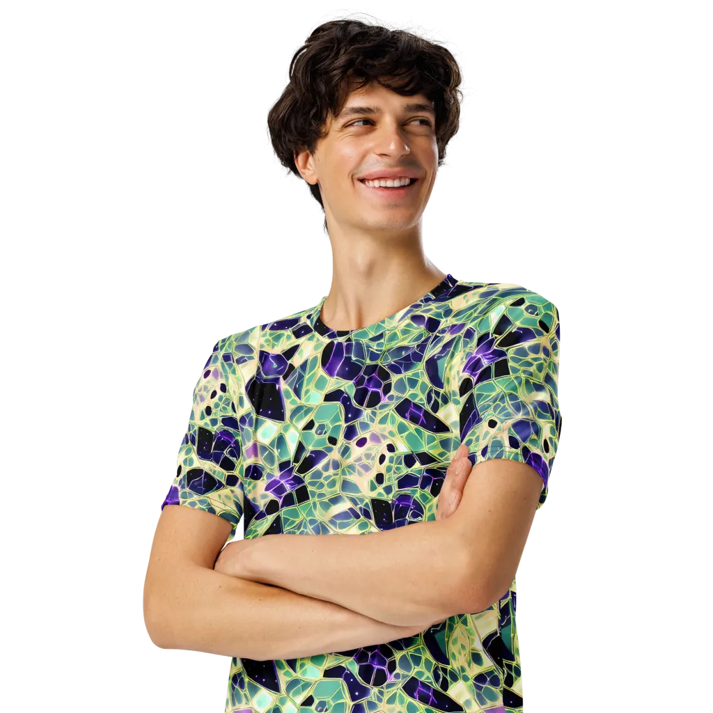 Midnight Membrane on Men's Crew Neck T-Shirt — Left Front