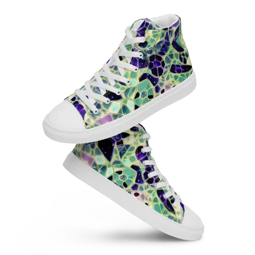 Midnight Membrane on a Men's High Top Canvas Shoes