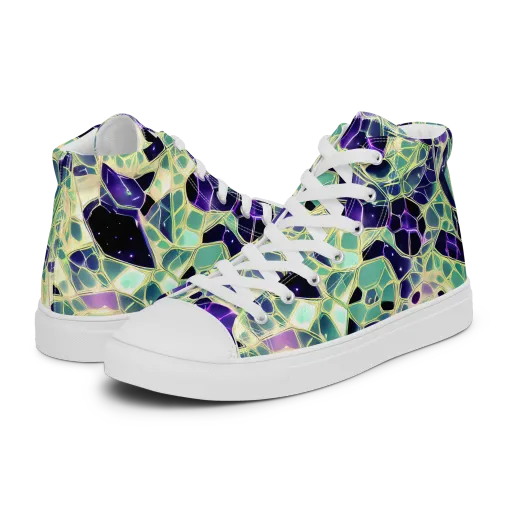 Midnight Membrane on a Women's High Top Canvas Shoes