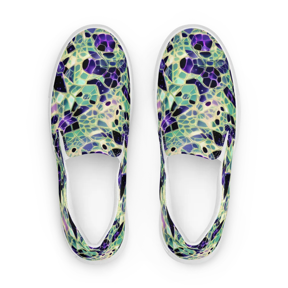 Midnight Membrane on Men's Slip-On Canvas Shoes — Front