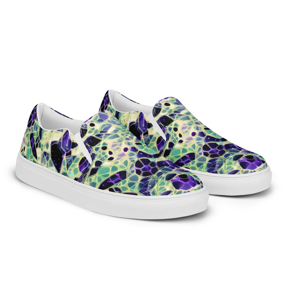 Midnight Membrane on Men's Slip-On Canvas Shoes — Right Front