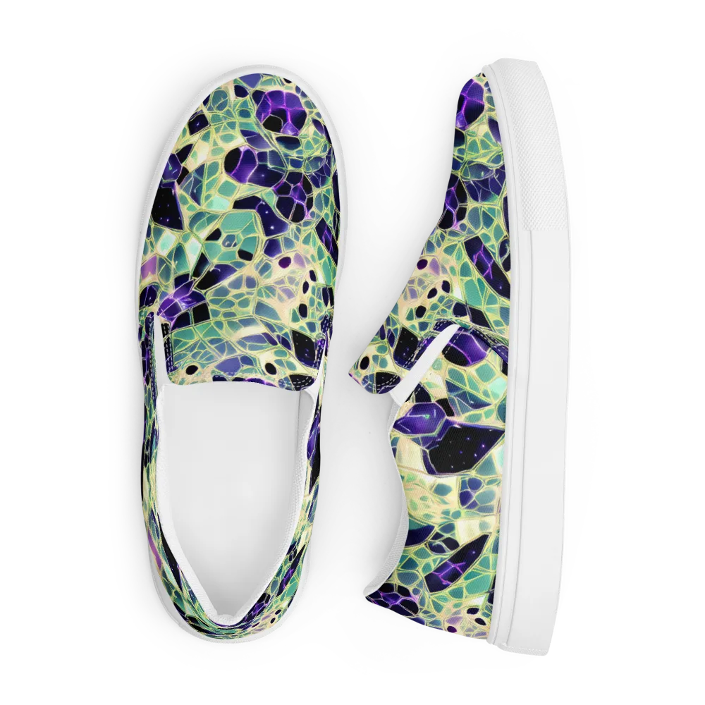 Midnight Membrane on Men's Slip-On Canvas Shoes — Front