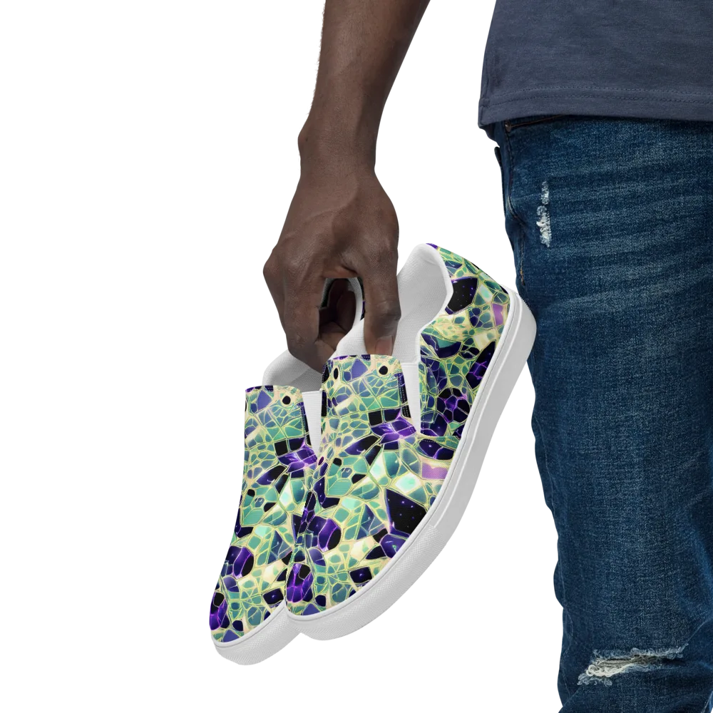 Midnight Membrane on Men's Slip-On Canvas Shoes — Left Front
