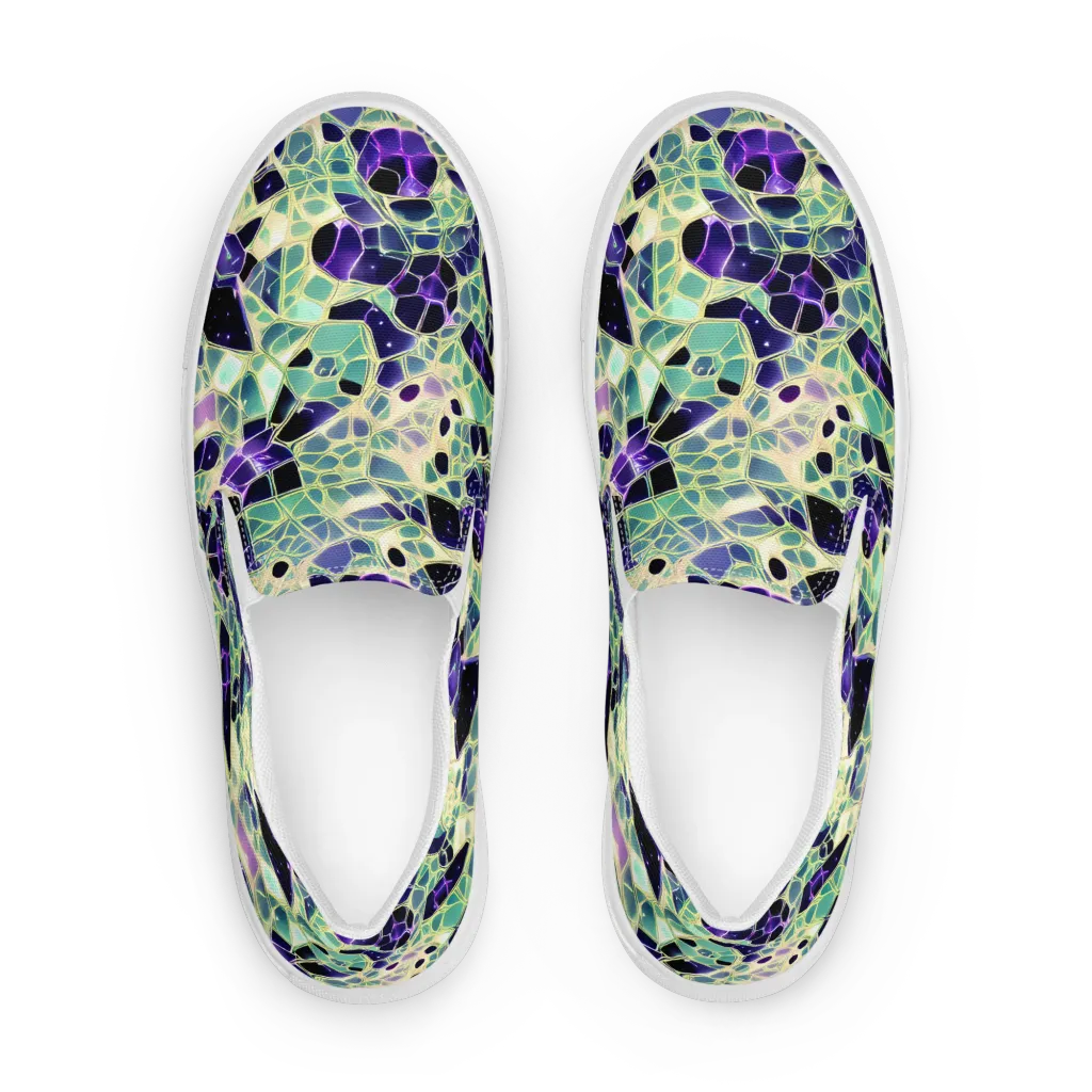 Midnight Membrane on Women's Slip-On Canvas Shoes — Front