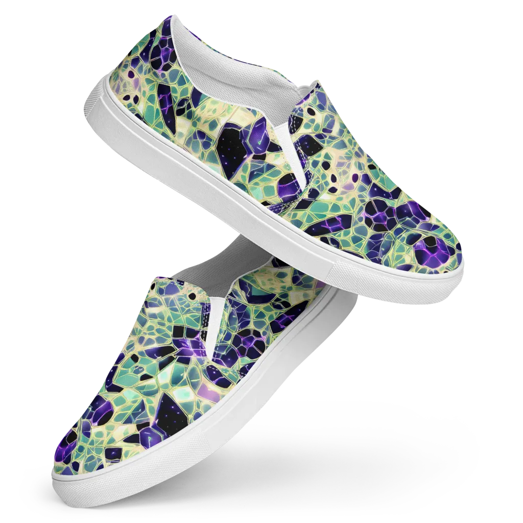 Midnight Membrane on Women's Slip-On Canvas Shoes — Front