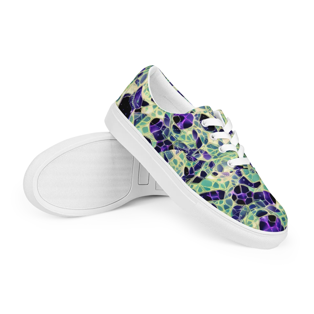 Midnight Membrane on Men's Lace-Up Canvas Shoes — Right Front