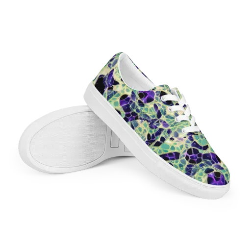 Midnight Membrane on a Men's Lace-Up Canvas Shoes