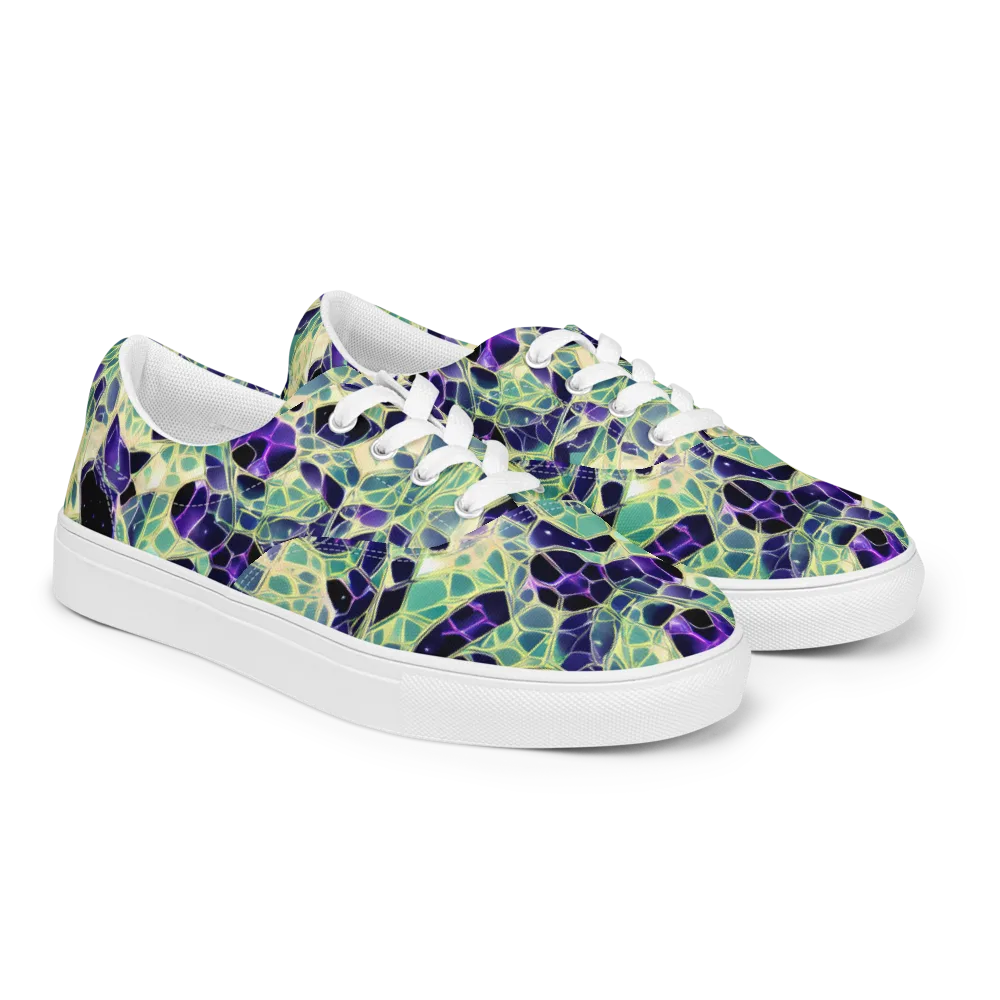 Midnight Membrane on Men's Lace-Up Canvas Shoes — Right Front