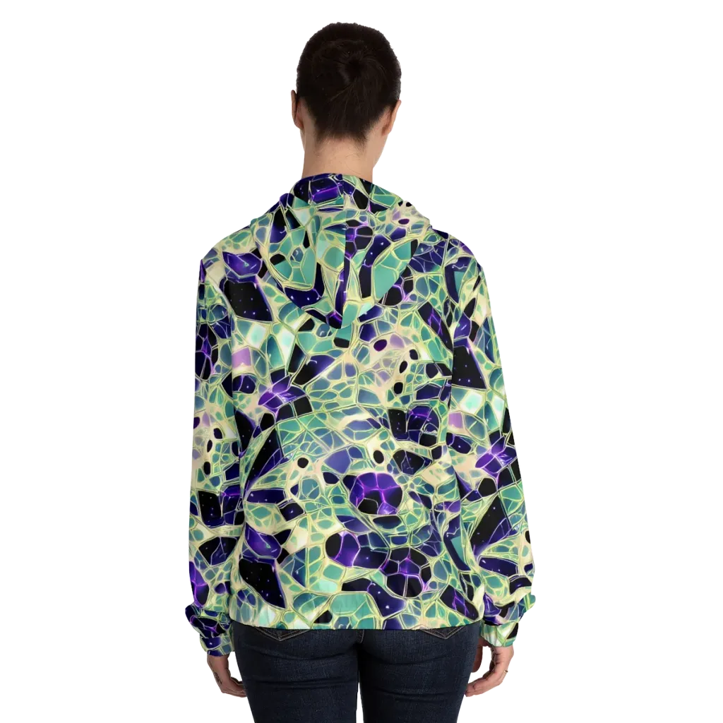Midnight Membrane on Women's Full-Zip Hoodie — Back On Person