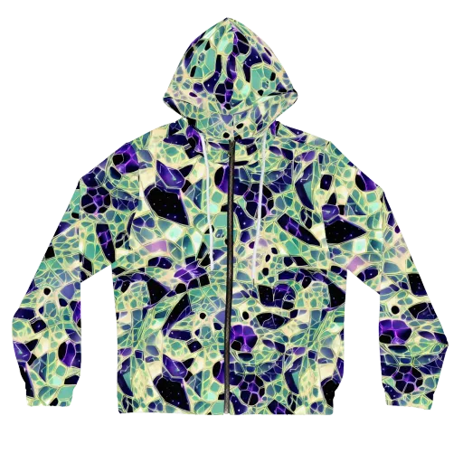 Midnight Membrane on a Women's Full-Zip Hoodie