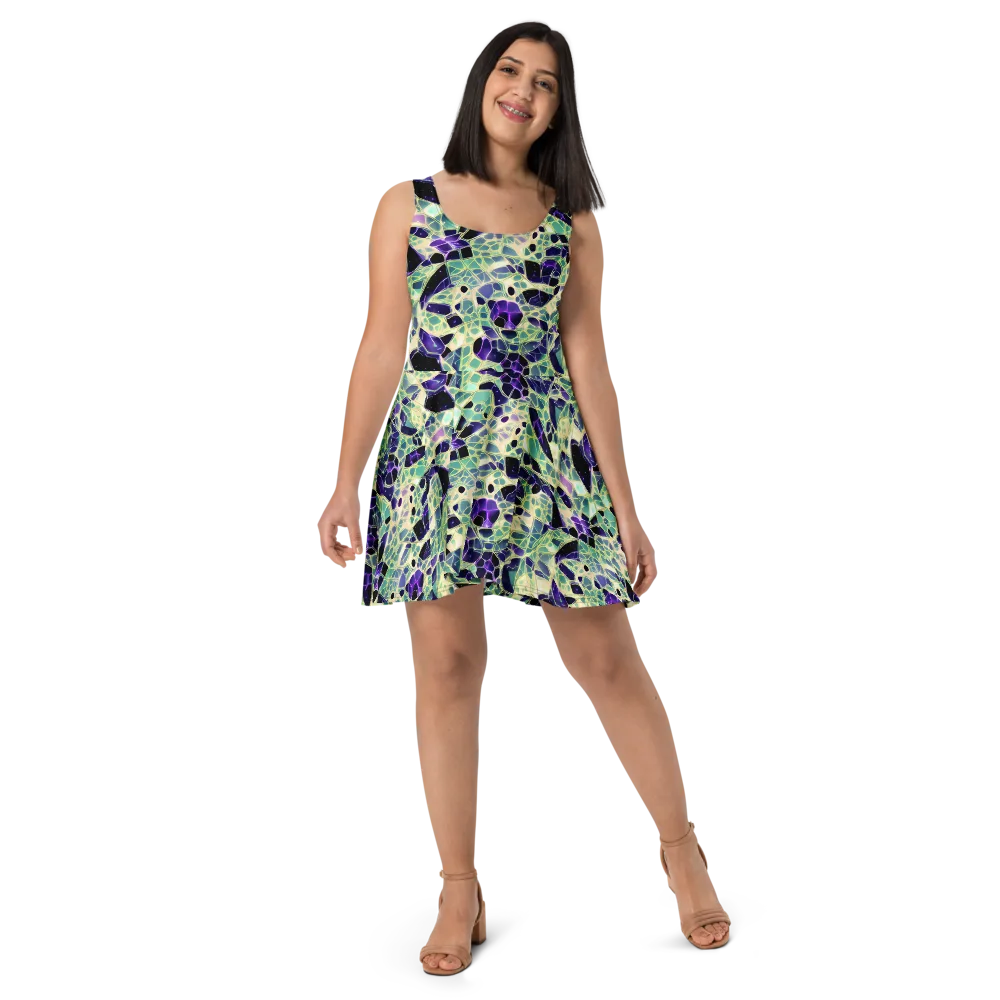 Midnight Membrane on Skater Dress — Front