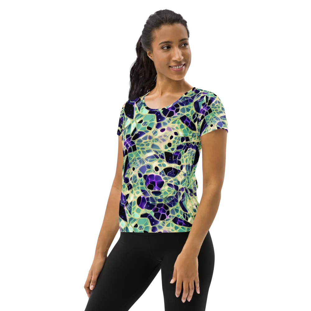 Midnight Membrane on Women's Athletic T-Shirt — Left