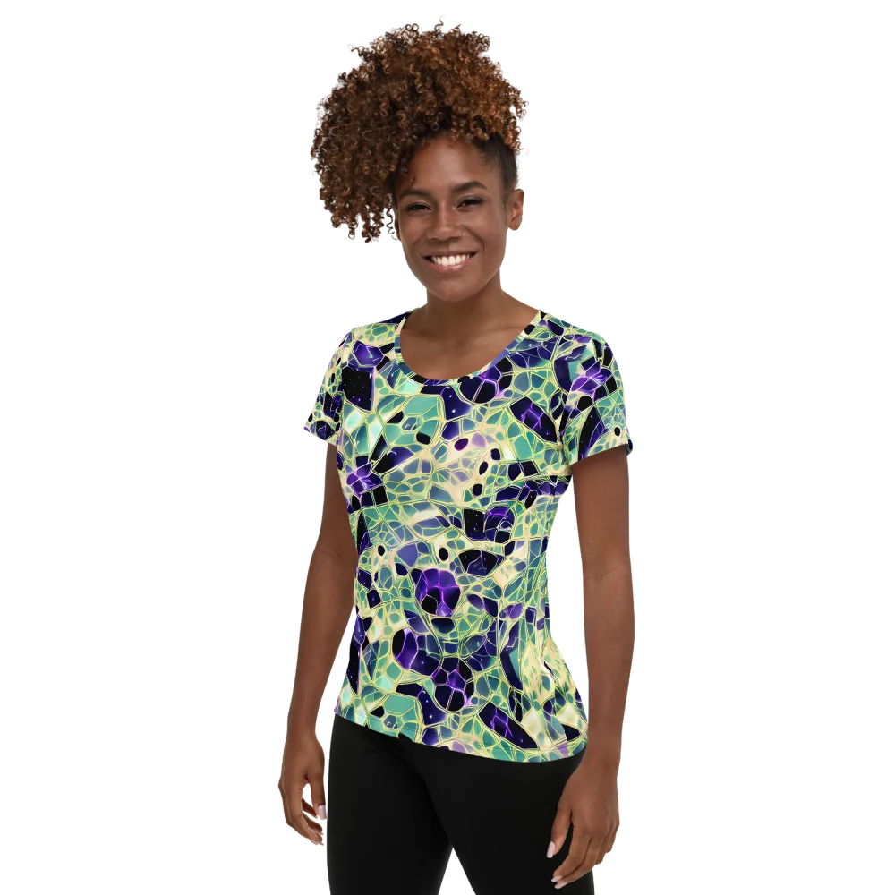 Midnight Membrane on Women's Athletic T-Shirt — Left