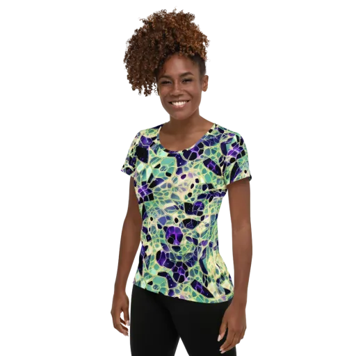 Midnight Membrane on a Women's Athletic T-Shirt
