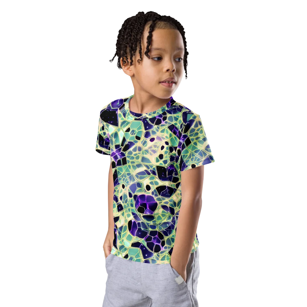 Midnight Membrane on Kids Crew Neck T-Shirt — Left Front