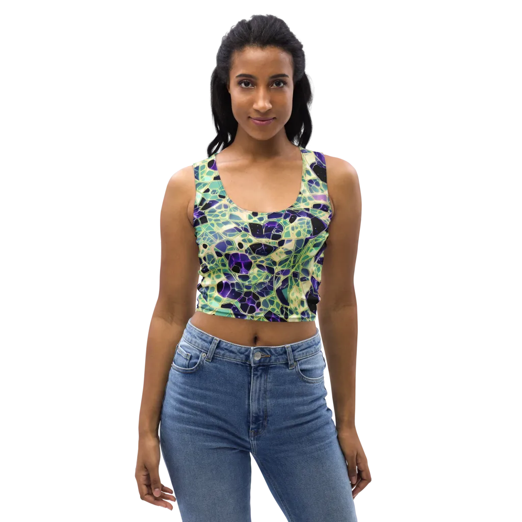 Midnight Membrane on Crop Top — Front