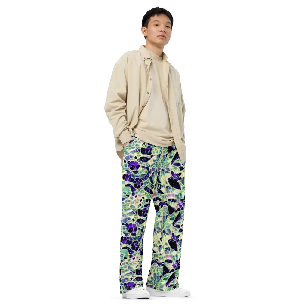 Midnight Membrane on Wide-Leg Pants — Right Front