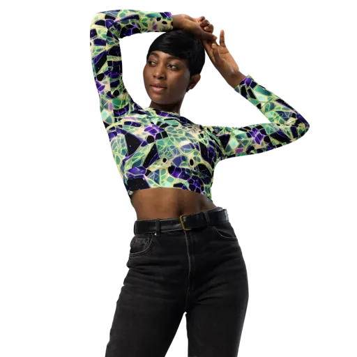 Midnight Membrane on a Long Sleeve Crop Top