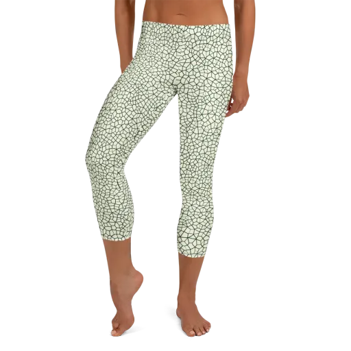 Verdant Fissure on a Capri Leggings