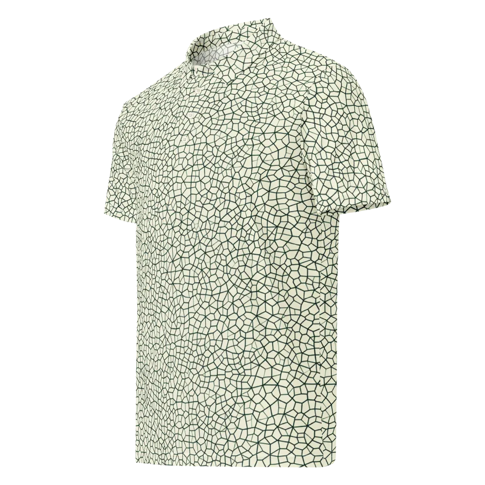 Verdant Fissure on Men's Slim Fit Polo Shirt — Left Front