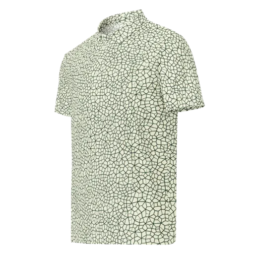 Verdant Fissure on a Men's Slim Fit Polo Shirt