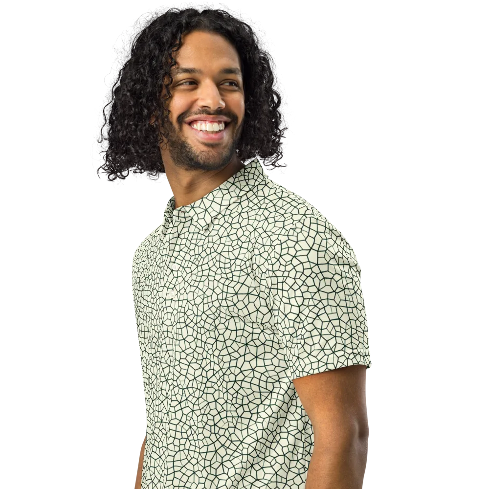 Verdant Fissure on Men's Slim Fit Polo Shirt — Left Front