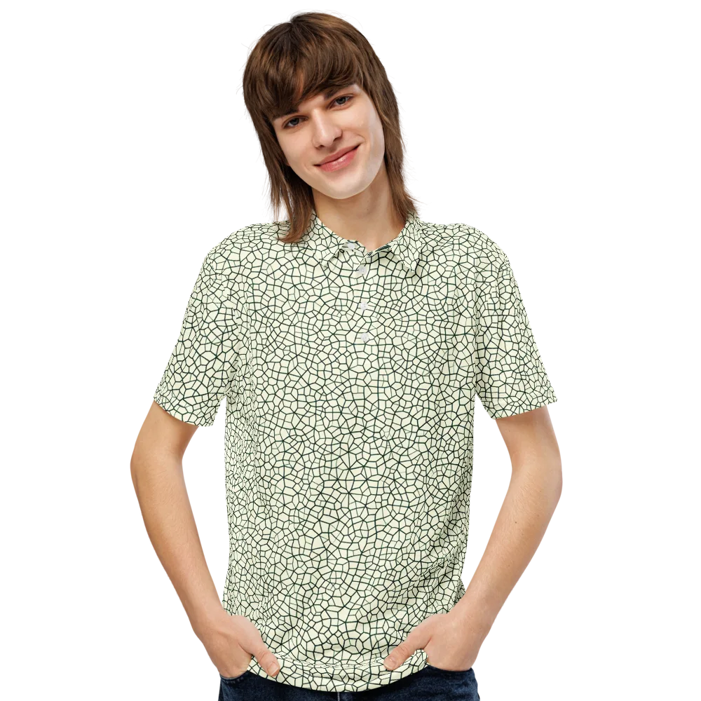 Verdant Fissure on Men's Slim Fit Polo Shirt — Front