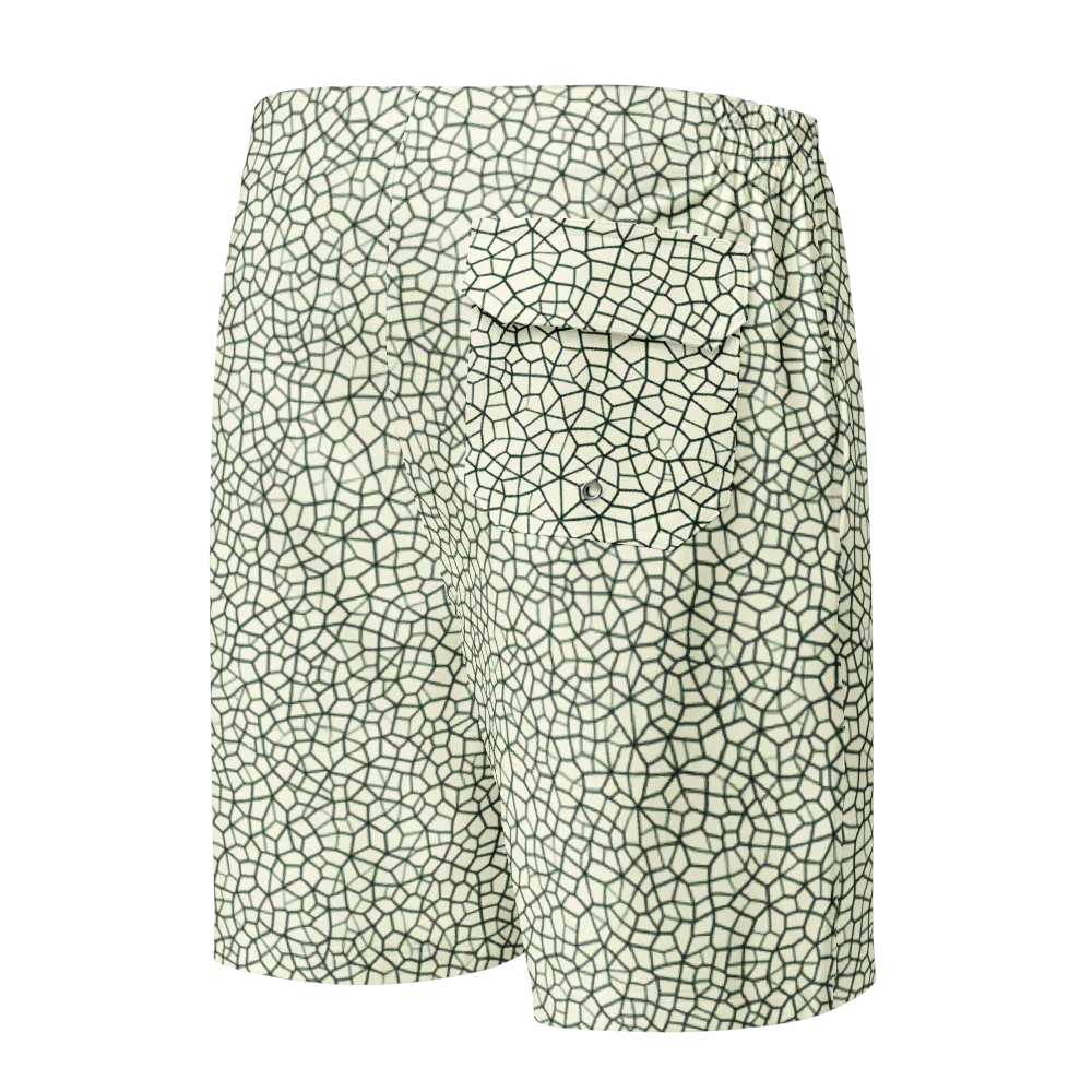 Verdant Fissure on Men's Board Shorts — Back