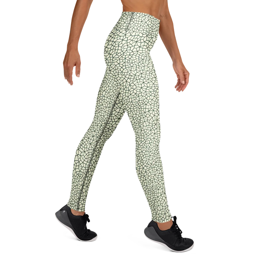 Verdant Fissure on Yoga Leggings — Right