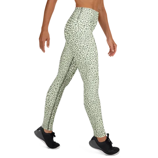 Verdant Fissure on a Yoga Leggings