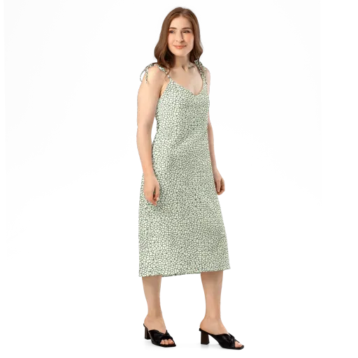 Verdant Fissure on a Slip Dress