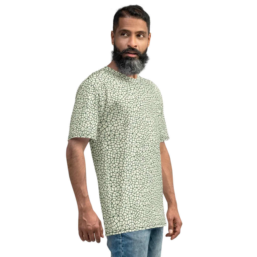 Verdant Fissure on Men's Crew Neck T-Shirt — Right