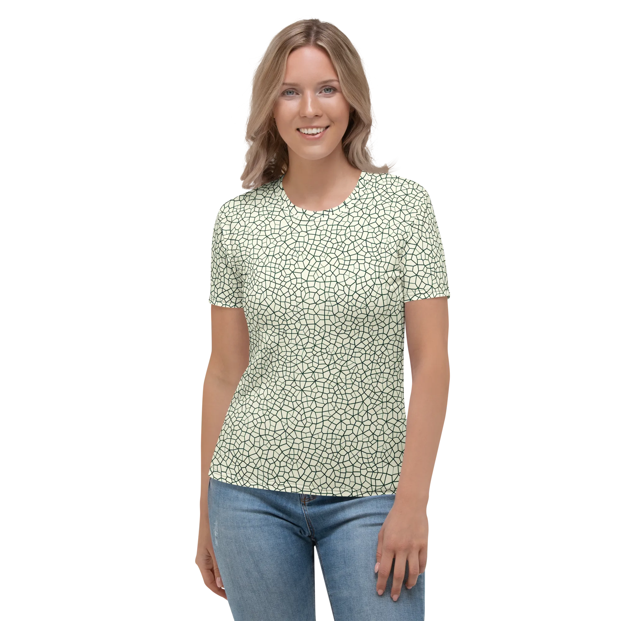 Verdant Fissure on Women's Crew Neck T-Shirt — Front